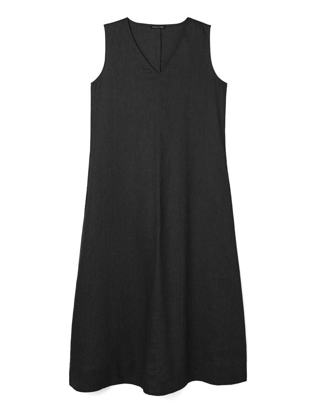 EILEEN FISHER 'Organic Linen Easy Dress' in Black